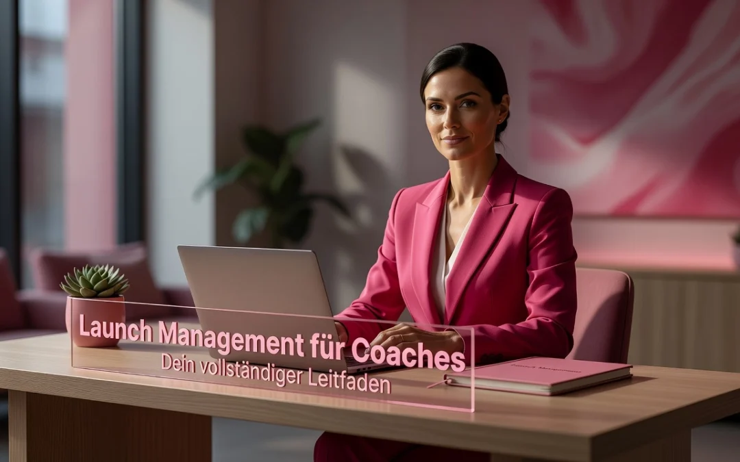 Professional header image for educational tutorial: Launch Management für Coaches: Dein vollständiger Leitfaden