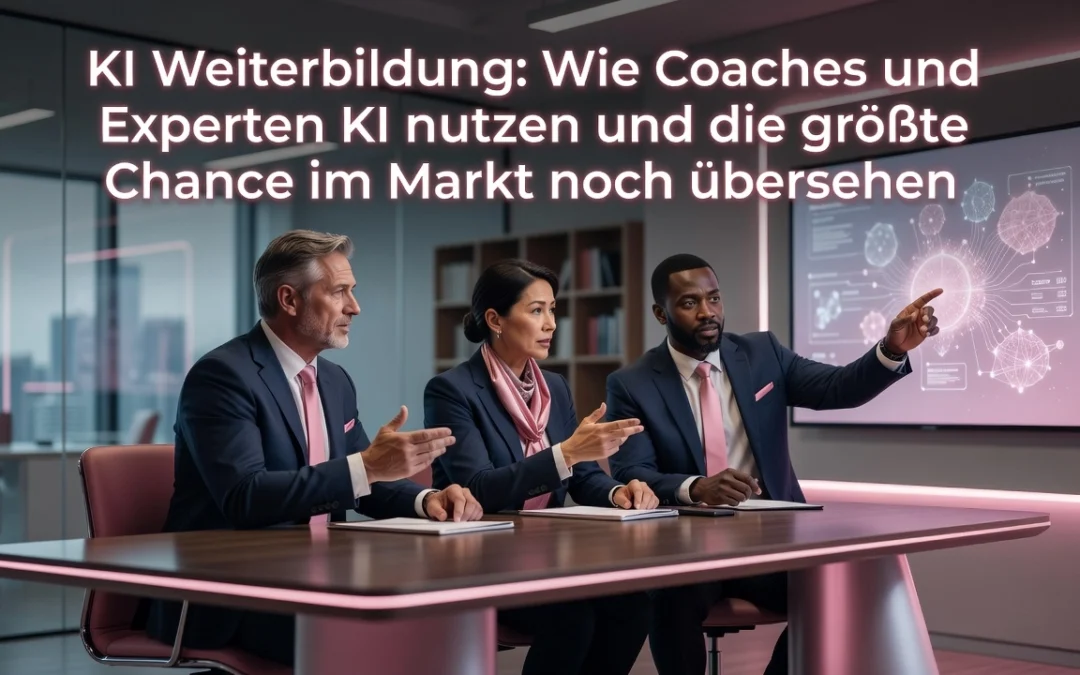 Professional header image for list-based article: KI Weiterbildung: Wie Coaches und Experten KI nutzen und ...